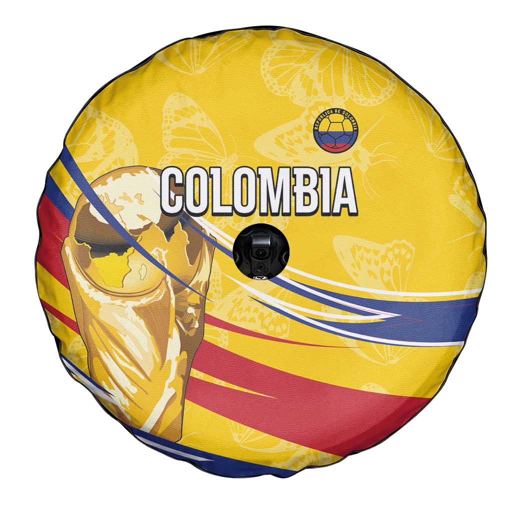 Colombia Football Spare Tire Cover WC2026 Butterflies Inspired