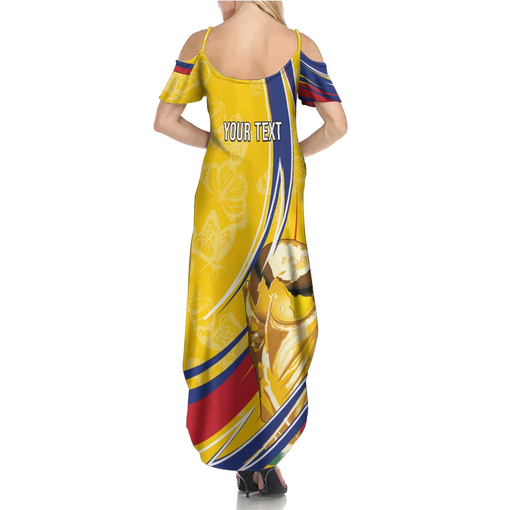 Colombia Football Personalized Summer Maxi Dress WC2026 Butterflies Inspired
