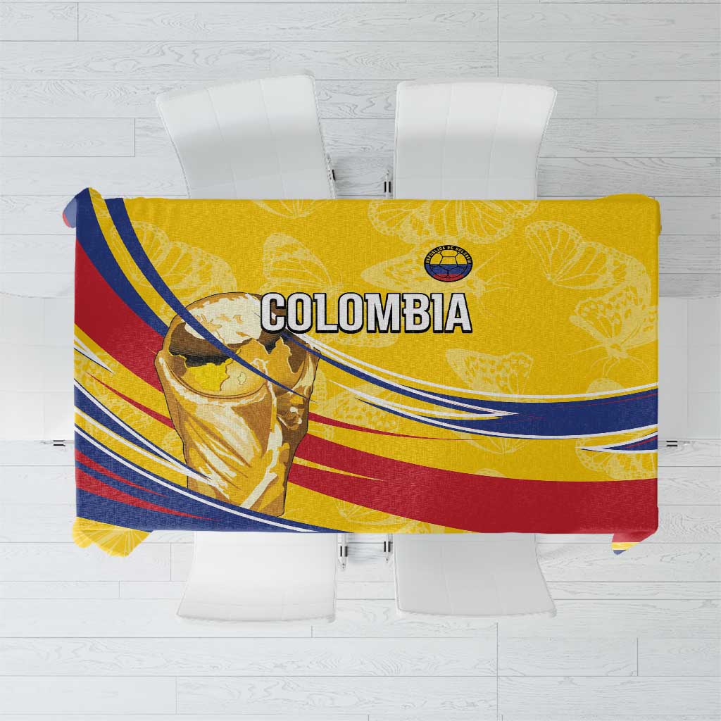 Colombia Football Tablecloth WC2026 Butterflies Inspired