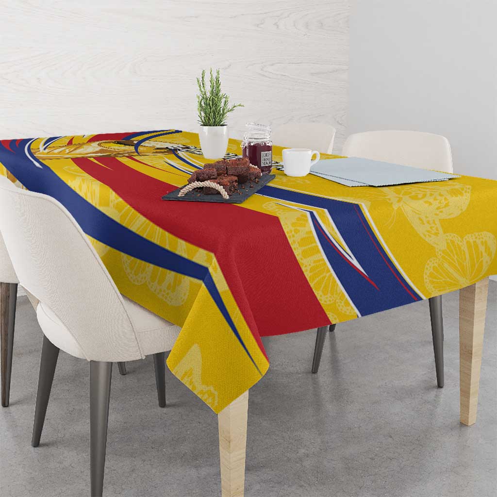 Colombia Football Tablecloth WC2026 Butterflies Inspired