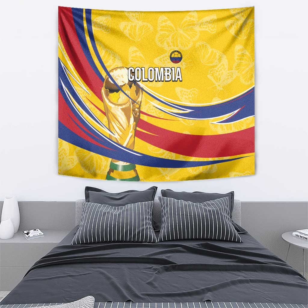 Colombia Football Tapestry WC2026 Butterflies Inspired