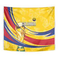 Colombia Football Tapestry WC2026 Butterflies Inspired