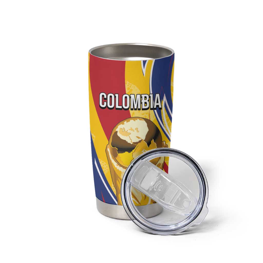 Colombia Football Personalized Tumbler Cup WC2026 Butterflies Inspired
