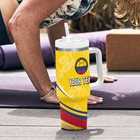 Colombia Football Personalized Tumbler With Handle WC2026 Butterflies Inspired