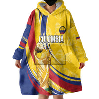 Colombia Football Personalized Wearable Blanket Hoodie WC2026 Butterflies Inspired