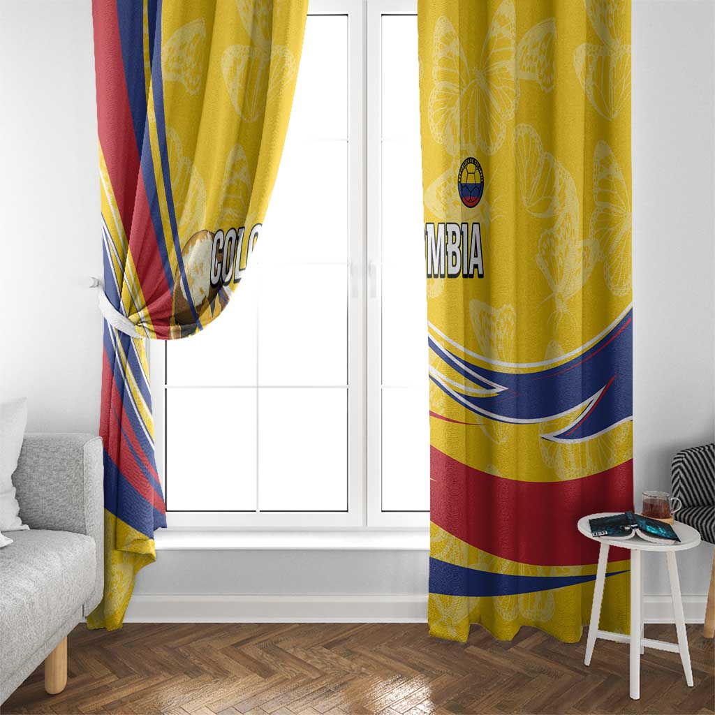 Colombia Football Window Curtain WC2026 Butterflies Inspired