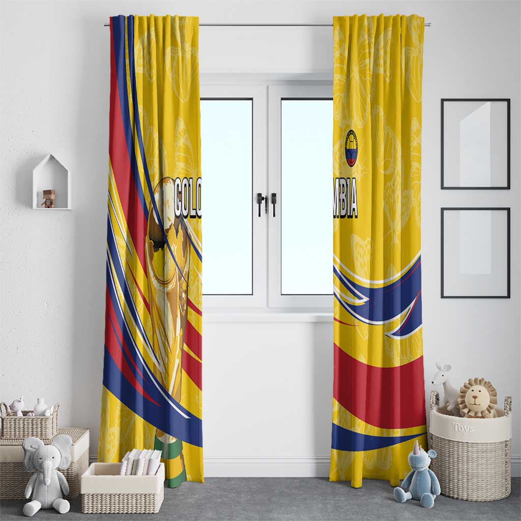 Colombia Football Window Curtain WC2026 Butterflies Inspired