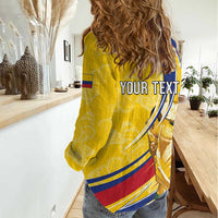 Colombia Football Personalized Women Casual Shirt WC2026 Butterflies Inspired