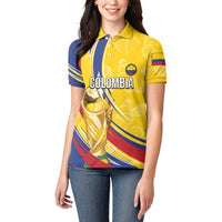 Colombia Football Personalized Women Polo Shirt WC2026 Butterflies Inspired