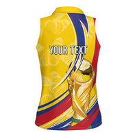 Colombia Football Personalized Women Sleeveless Polo Shirt WC2026 Butterflies Inspired
