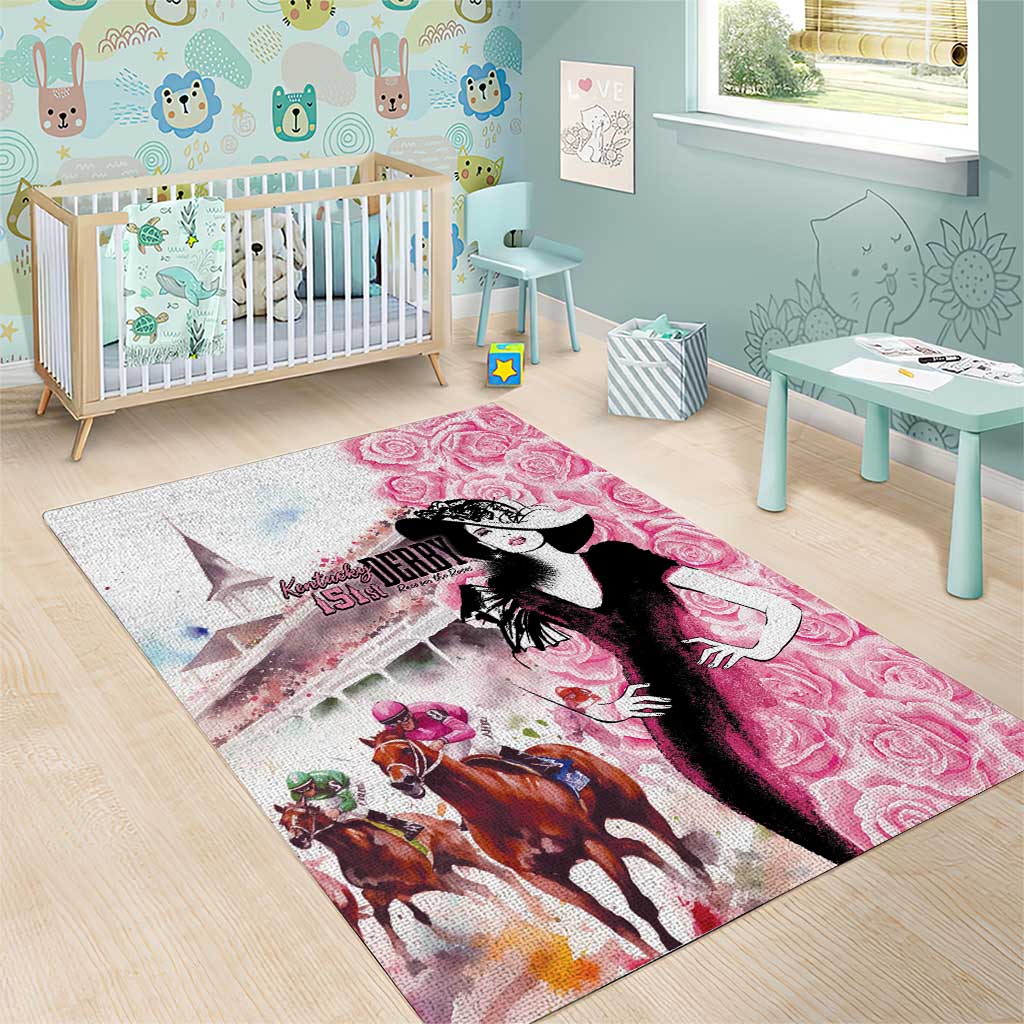 Kentucky Horse Racing Area Rug Derby Day - Pink Out Party