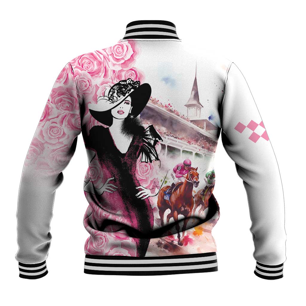 Kentucky Horse Racing Baseball Jacket Derby Day - Pink Out Party