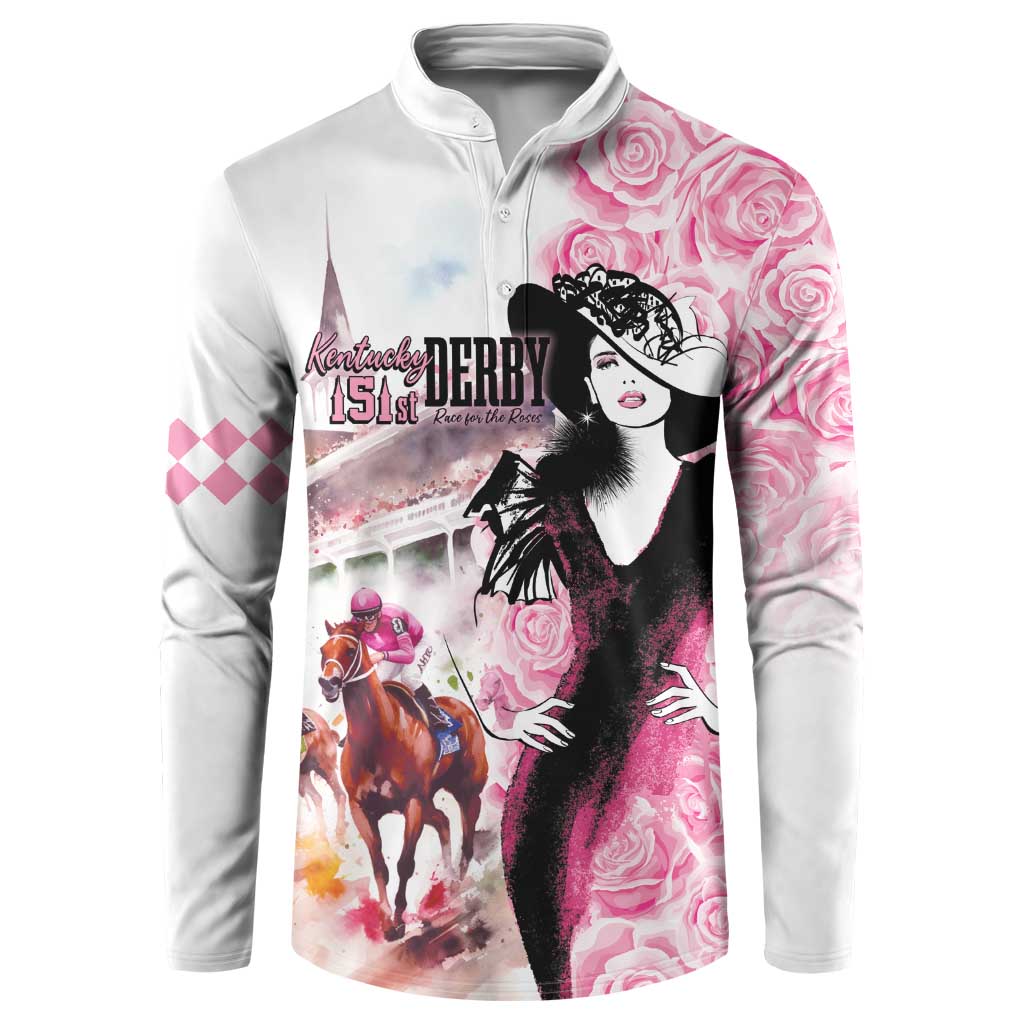 Kentucky Horse Racing Button Sweatshirt Derby Day - Pink Out Party