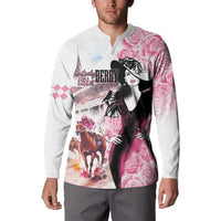 Kentucky Horse Racing Button Sweatshirt Derby Day - Pink Out Party