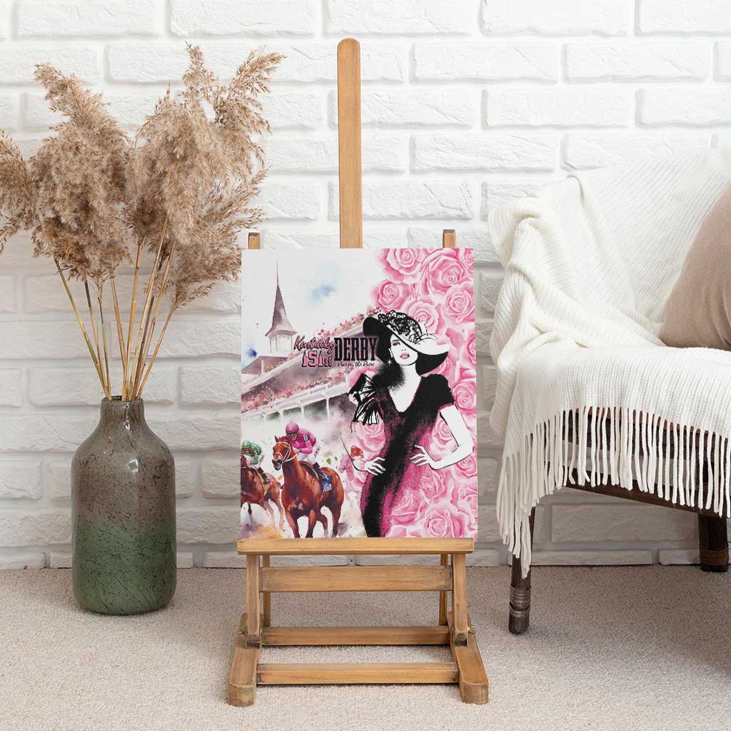 Kentucky Horse Racing Canvas Wall Art Derby Day - Pink Out Party