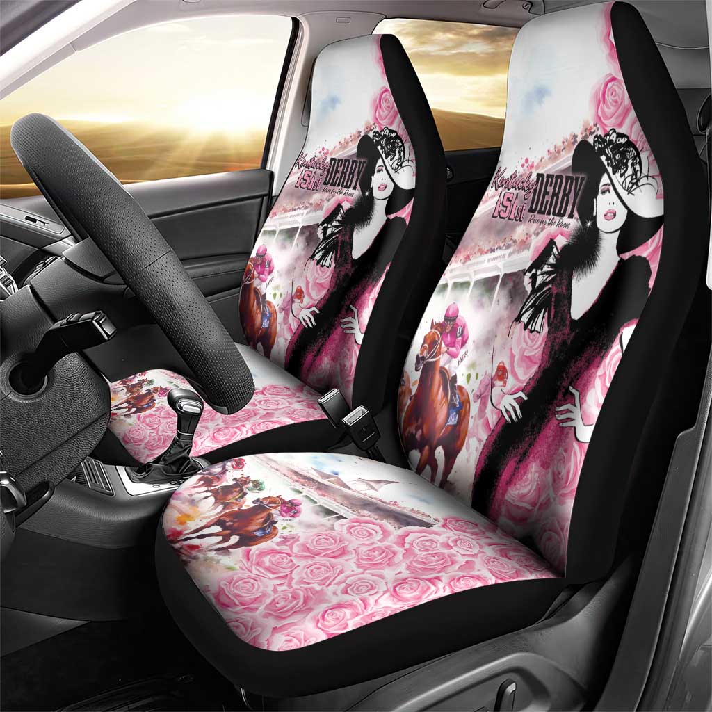 Kentucky Horse Racing Car Seat Cover Derby Day - Pink Out Party