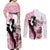 Kentucky Horse Racing Couples Matching Off Shoulder Maxi Dress and Long Sleeve Button Shirt Derby Day - Pink Out Party