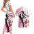 Kentucky Horse Racing Couples Matching Short Sleeve Bodycon Dress and Hawaiian Shirt Derby Day - Pink Out Party