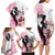 Kentucky Horse Racing Family Matching Long Sleeve Bodycon Dress and Hawaiian Shirt Derby Day - Pink Out Party