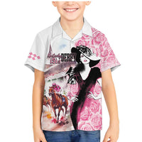 Kentucky Horse Racing Family Matching Mermaid Dress and Hawaiian Shirt Derby Day - Pink Out Party