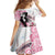 Kentucky Horse Racing Family Matching Off The Shoulder Long Sleeve Dress and Hawaiian Shirt Derby Day - Pink Out Party