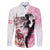 Kentucky Horse Racing Family Matching Off The Shoulder Long Sleeve Dress and Hawaiian Shirt Derby Day - Pink Out Party