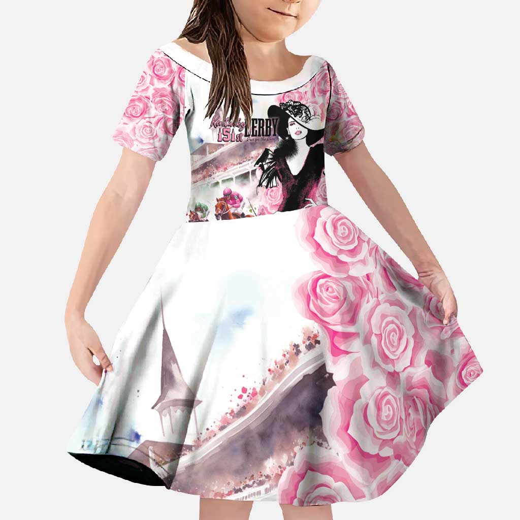 Kentucky Horse Racing Family Matching Off Shoulder Maxi Dress and Hawaiian Shirt Derby Day - Pink Out Party