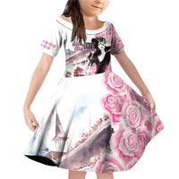 Kentucky Horse Racing Family Matching Off Shoulder Short Dress and Hawaiian Shirt Derby Day - Pink Out Party