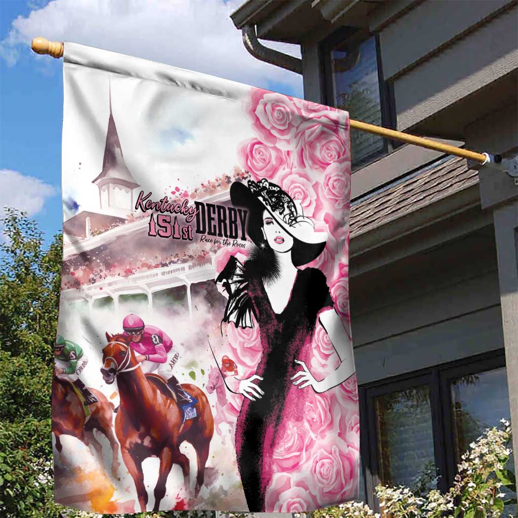 Kentucky Horse Racing Garden Flag Derby Day - Pink Out Party