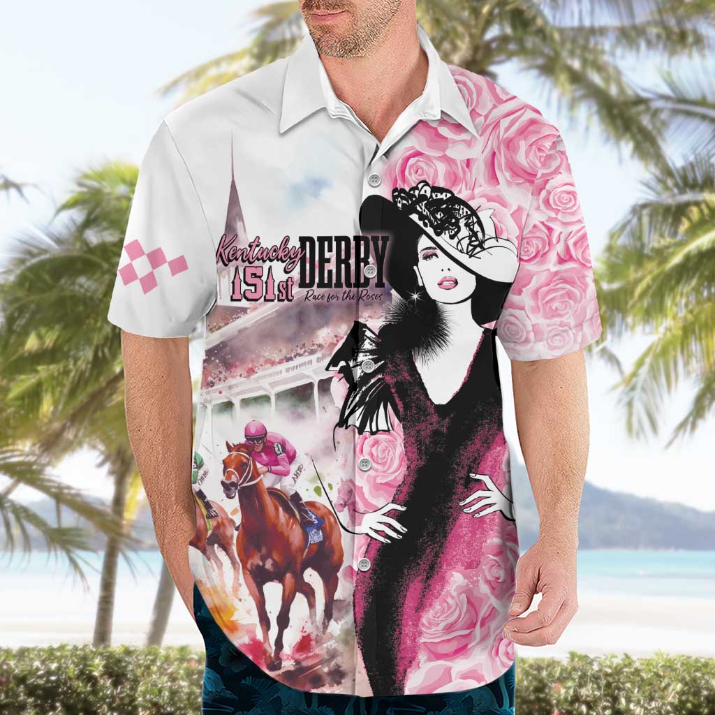 Kentucky Horse Racing Hawaiian Shirt Derby Day - Pink Out Party