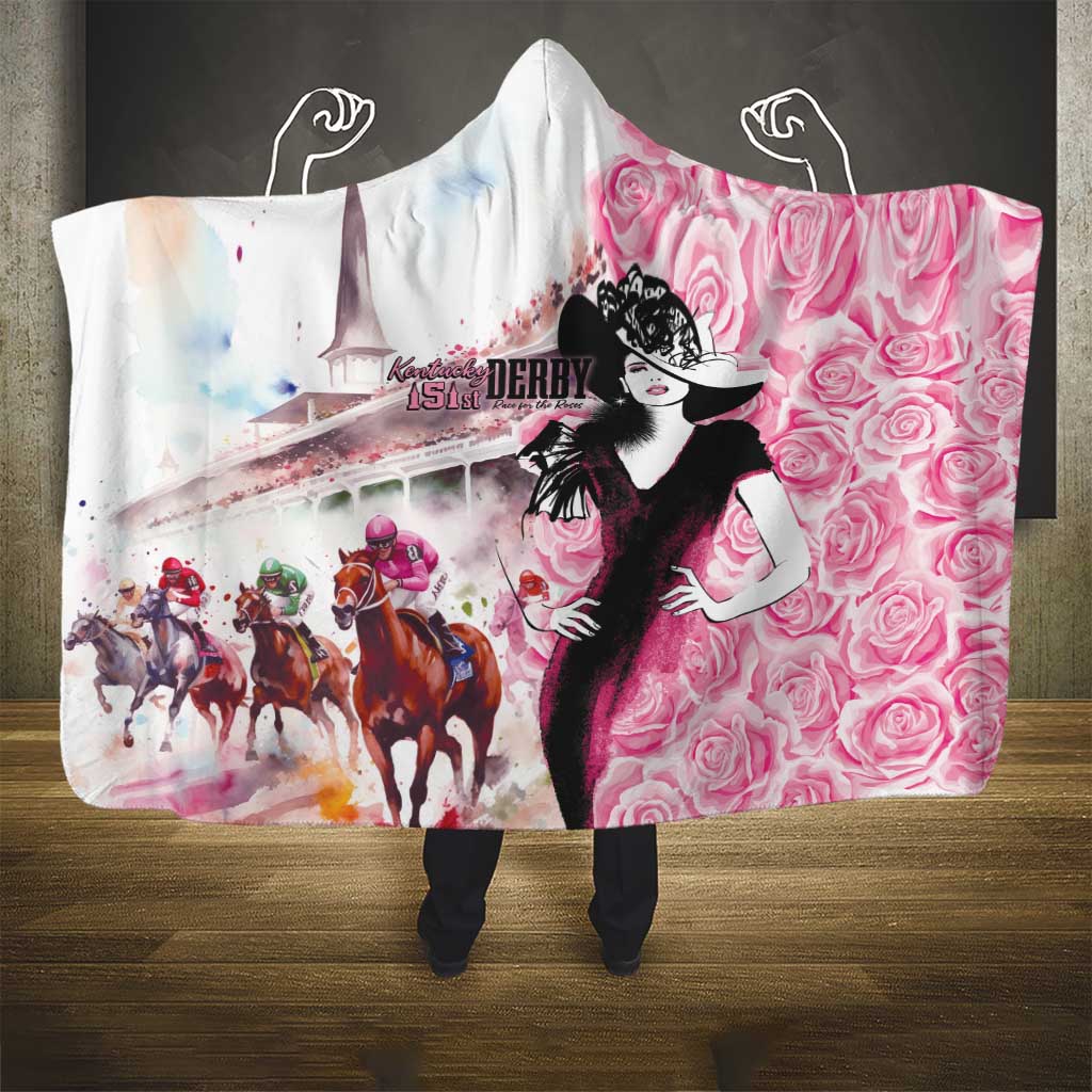 Kentucky Horse Racing Hooded Blanket Derby Day - Pink Out Party