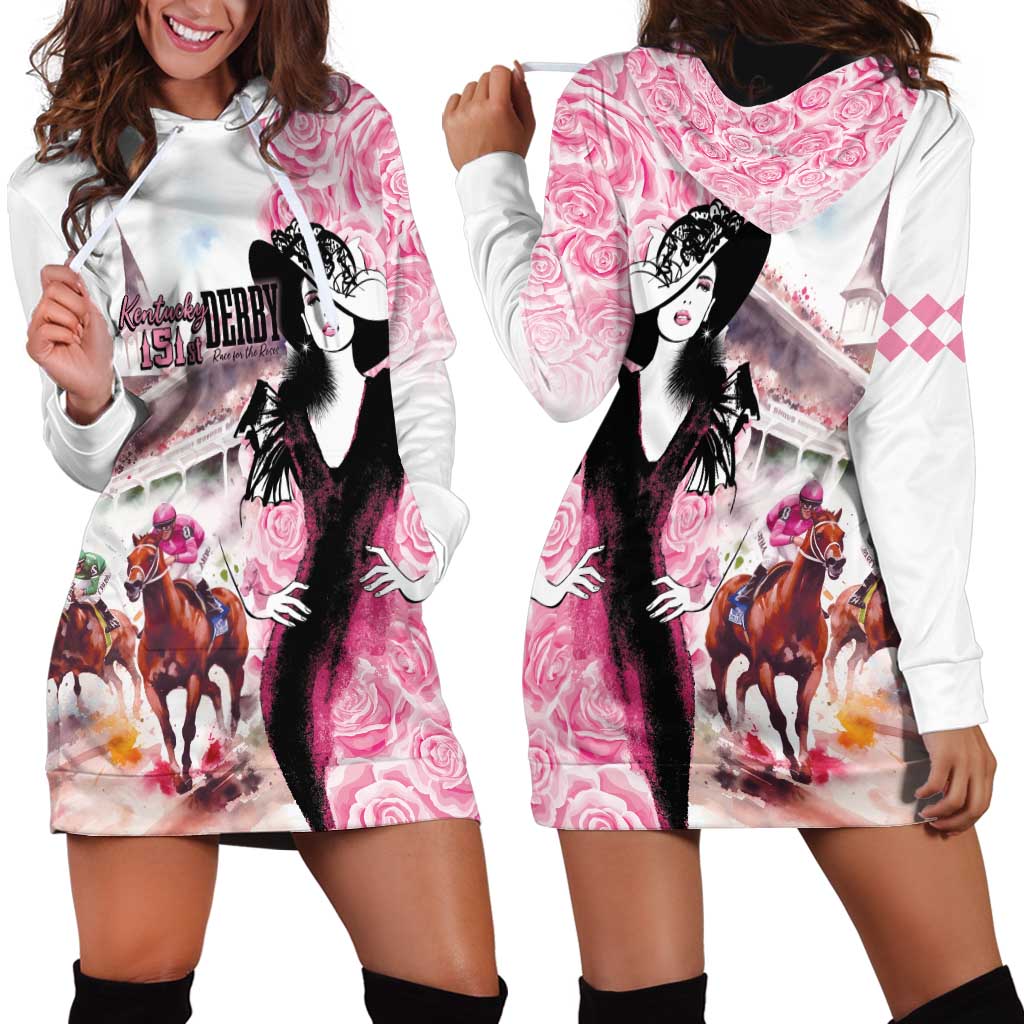 Kentucky Horse Racing Hoodie Dress Derby Day - Pink Out Party