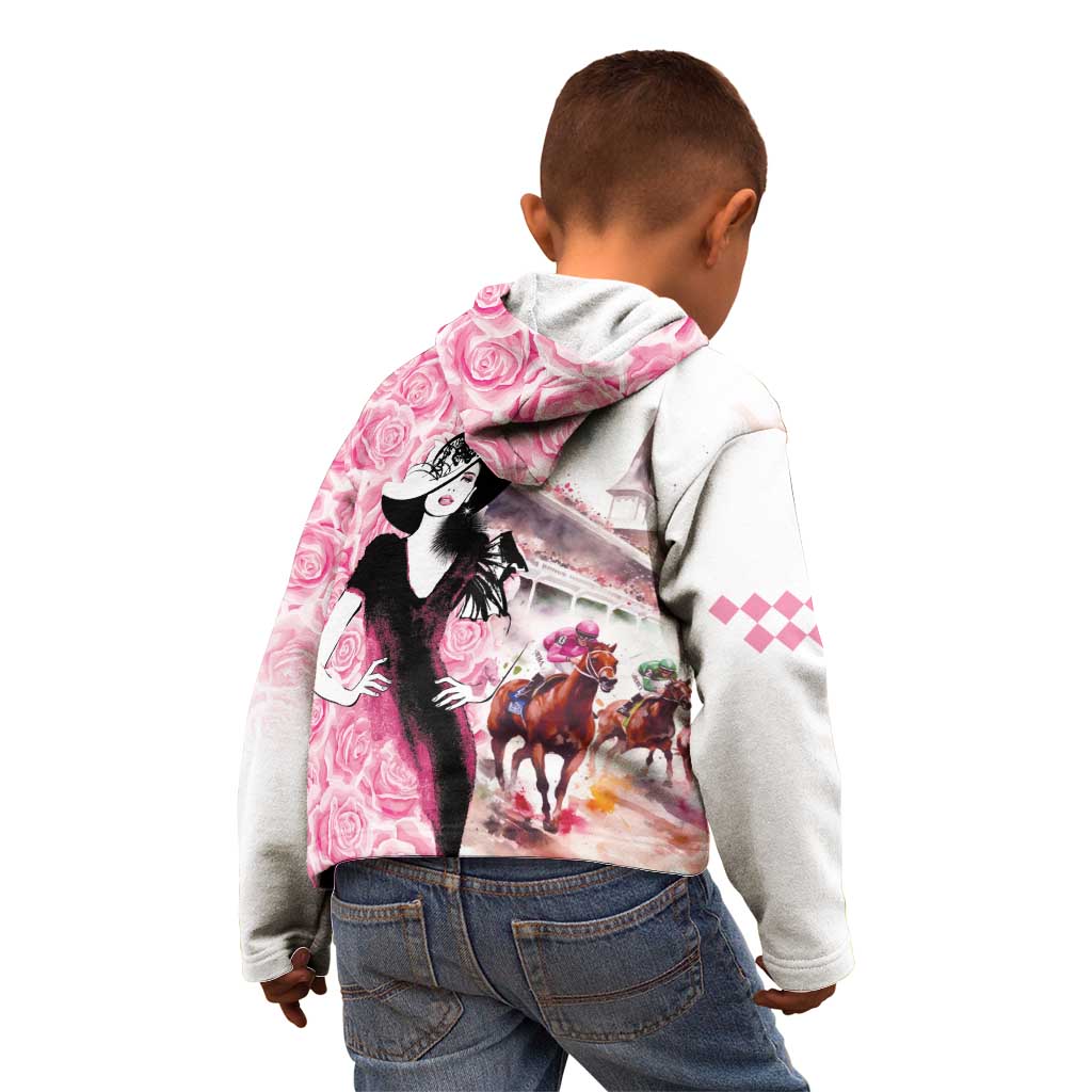 Kentucky Horse Racing Kid Hoodie Derby Day - Pink Out Party
