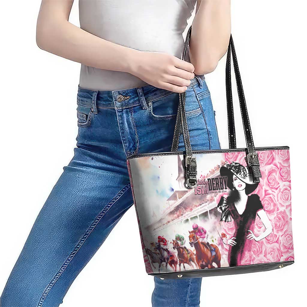 Kentucky Horse Racing Leather Tote Bag Derby Day - Pink Out Party