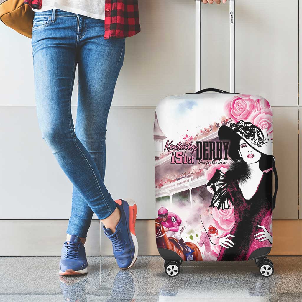 Kentucky Horse Racing Luggage Cover Derby Day - Pink Out Party