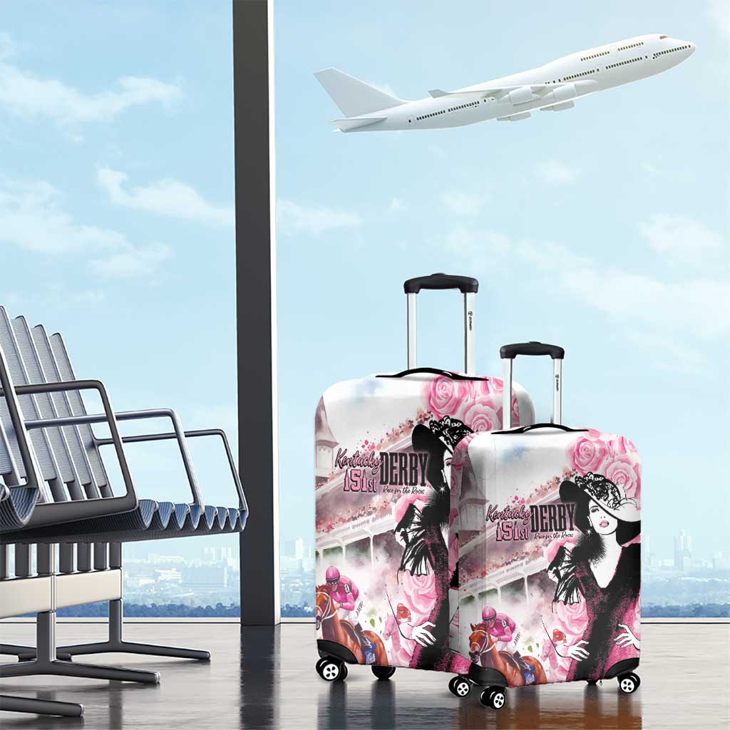 Kentucky Horse Racing Luggage Cover Derby Day - Pink Out Party