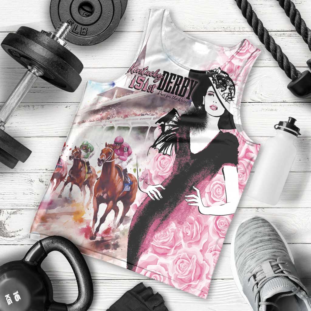 Kentucky Horse Racing Men Tank Top Derby Day - Pink Out Party