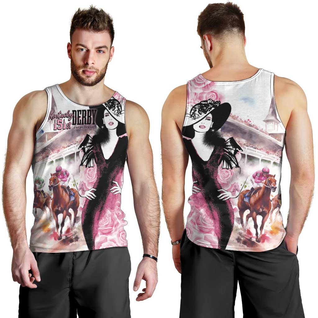 Kentucky Horse Racing Men Tank Top Derby Day - Pink Out Party