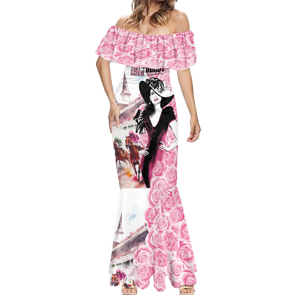 Kentucky Horse Racing Mermaid Dress Derby Day - Pink Out Party