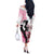 Kentucky Horse Racing Off The Shoulder Long Sleeve Dress Derby Day - Pink Out Party