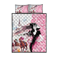 Kentucky Horse Racing Quilt Bed Set Derby Day - Pink Out Party
