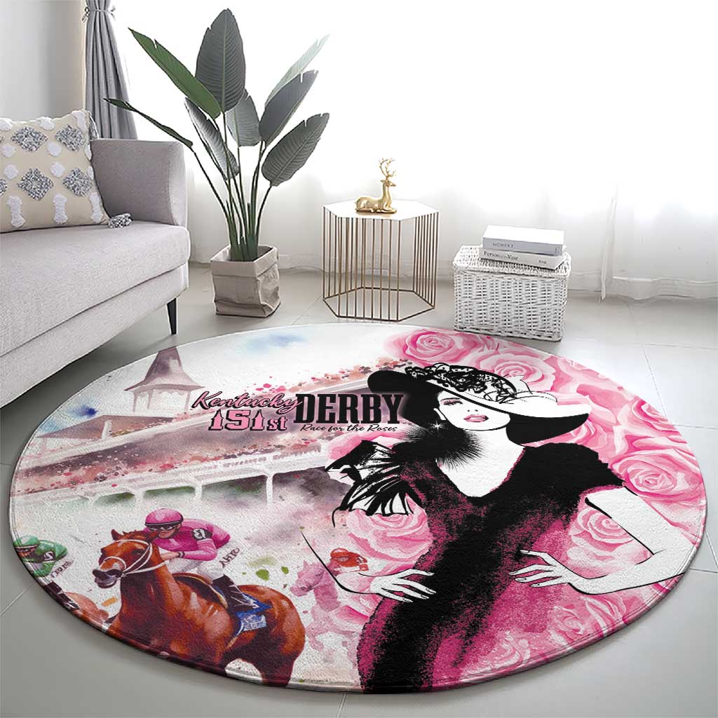 Kentucky Horse Racing Round Carpet Derby Day - Pink Out Party