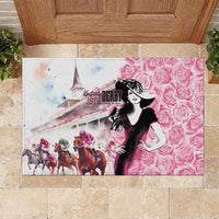 Kentucky Horse Racing Rubber Doormat Derby Day - Pink Out Party