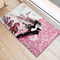 Kentucky Horse Racing Rubber Doormat Derby Day - Pink Out Party