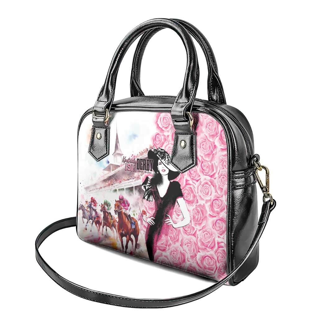 Kentucky Horse Racing Shoulder Handbag Derby Day - Pink Out Party