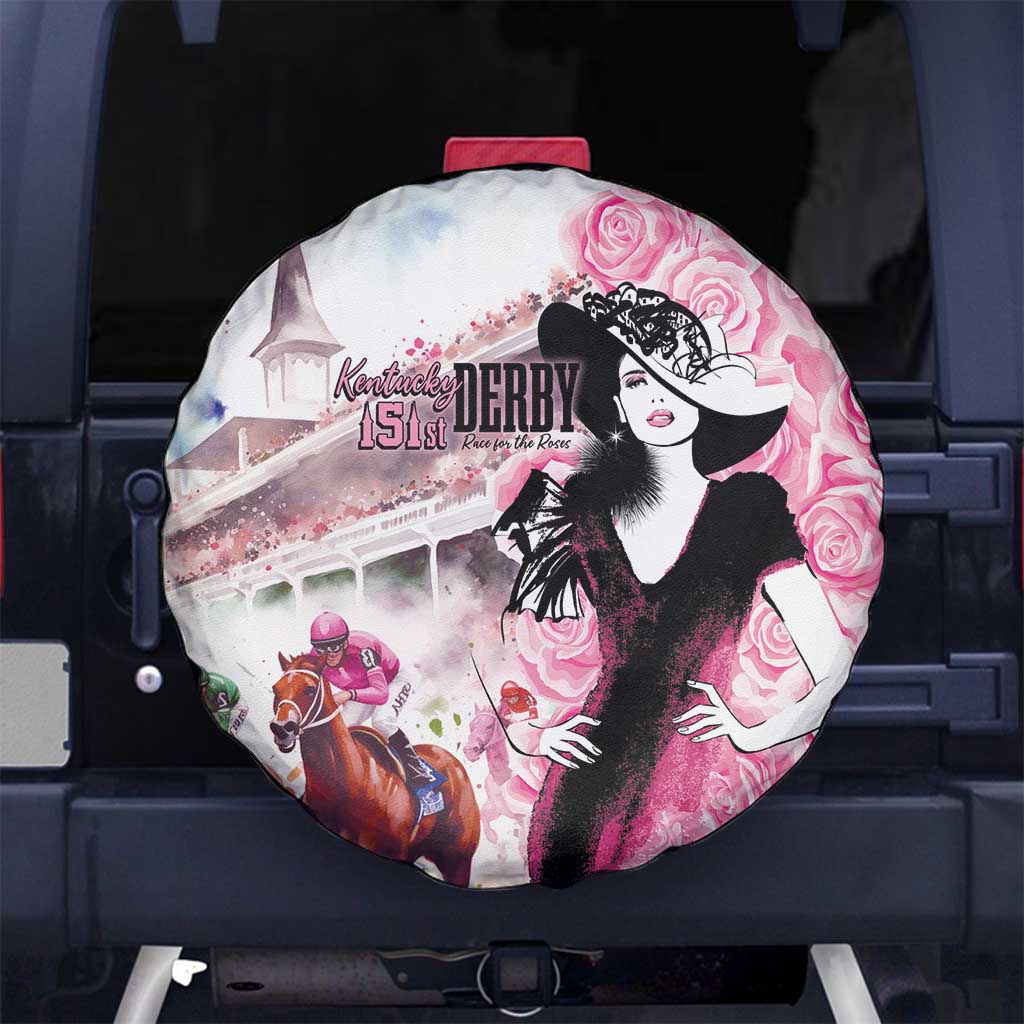 Kentucky Horse Racing Spare Tire Cover Derby Day - Pink Out Party