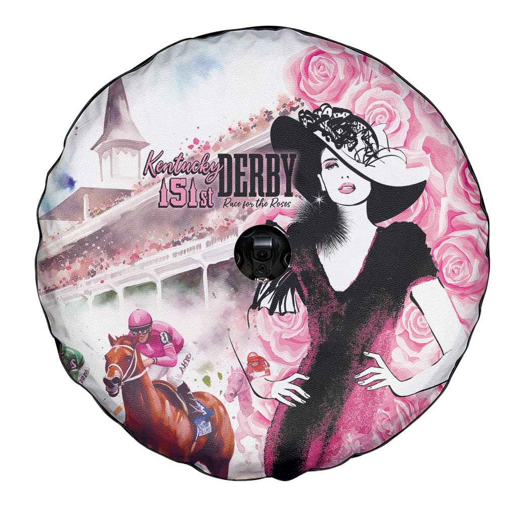 Kentucky Horse Racing Spare Tire Cover Derby Day - Pink Out Party