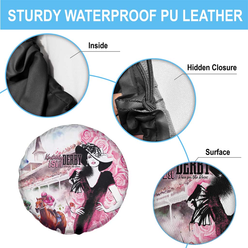 Kentucky Horse Racing Spare Tire Cover Derby Day - Pink Out Party