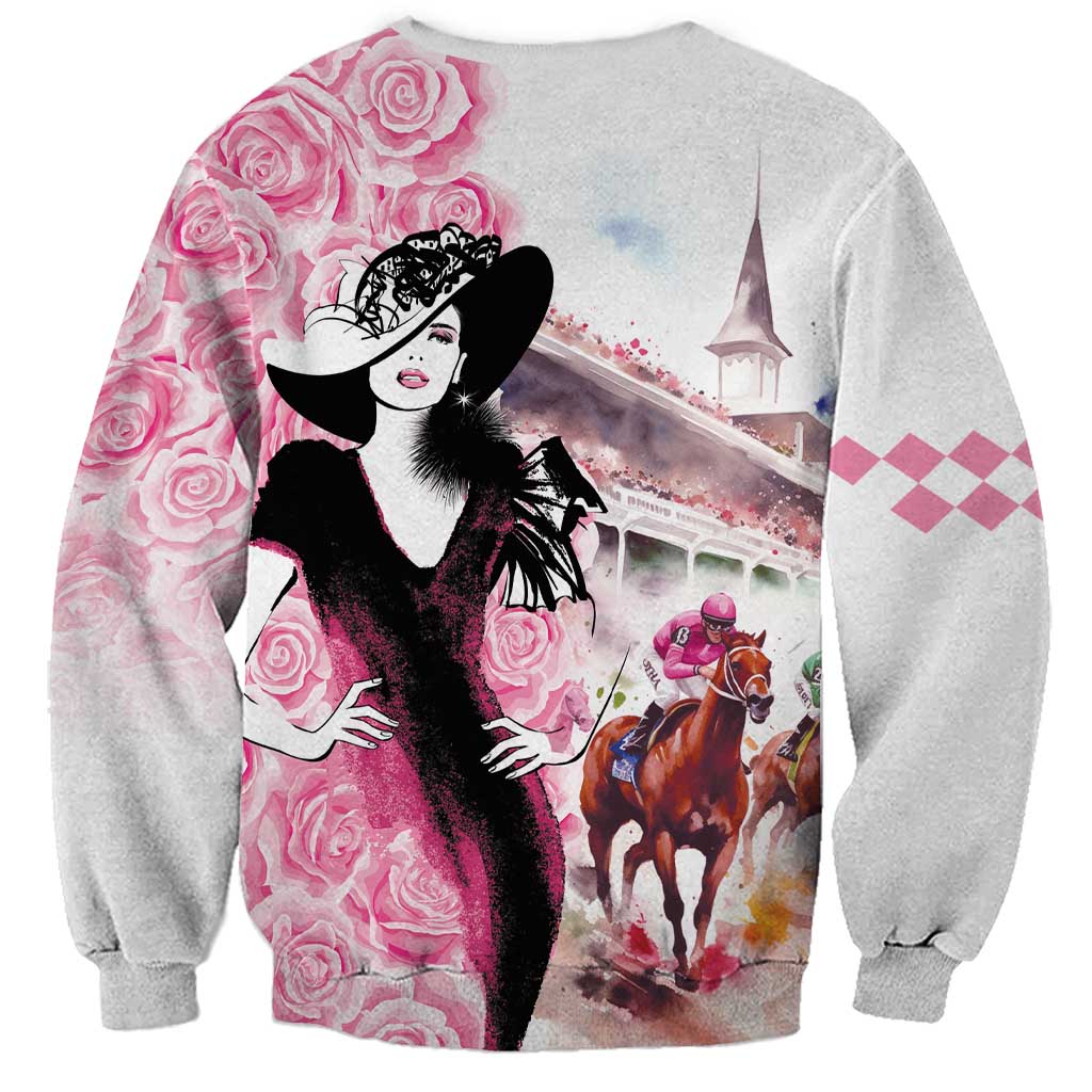 Kentucky Horse Racing Sweatshirt Derby Day - Pink Out Party