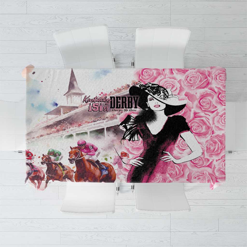 Kentucky Horse Racing Tablecloth Derby Day - Pink Out Party
